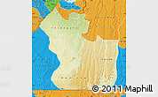 Physical Map of Lukaya, political outside