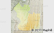 Physical Map of Lukaya, semi-desaturated