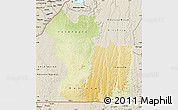 Physical Map of Lukaya, shaded relief outside