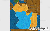 Political Map of Lukaya, darken