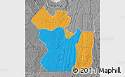 Political Map of Lukaya, desaturated