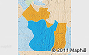 Political Map of Lukaya, lighten