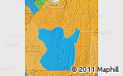 Political Map of Lukaya, political shades outside