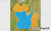 Political Map of Lukaya, satellite outside