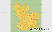 Savanna Style Map of Lukaya, single color outside