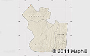 Shaded Relief Map of Lukaya, cropped outside