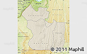 Shaded Relief Map of Lukaya, physical outside