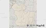 Shaded Relief Map of Lukaya, semi-desaturated