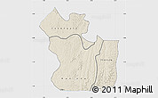 Shaded Relief Map of Lukaya, single color outside