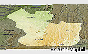 Physical Panoramic Map of Lukaya, darken