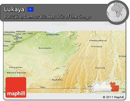 Physical Panoramic Map of Lukaya