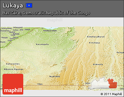 Physical Panoramic Map of Lukaya