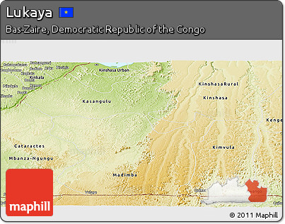 Physical Panoramic Map of Lukaya