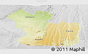 Physical Panoramic Map of Lukaya, lighten, desaturated