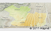 Physical Panoramic Map of Lukaya, semi-desaturated