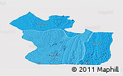 Political Shades Panoramic Map of Lukaya, cropped outside