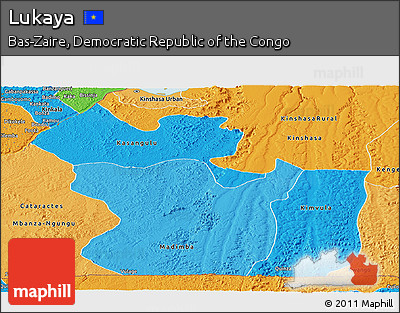 Political Shades Panoramic Map of Lukaya