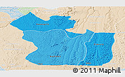 Political Shades Panoramic Map of Lukaya, lighten