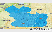 Political Shades Panoramic Map of Lukaya, physical outside