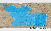 Political Shades Panoramic Map of Lukaya, semi-desaturated