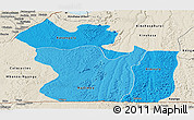 Political Shades Panoramic Map of Lukaya, shaded relief outside