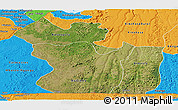 Satellite Panoramic Map of Lukaya, political outside