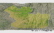 Satellite Panoramic Map of Lukaya, semi-desaturated