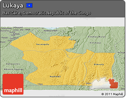 Savanna Style Panoramic Map of Lukaya