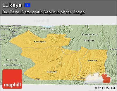 Savanna Style Panoramic Map of Lukaya