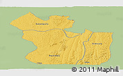 Savanna Style Panoramic Map of Lukaya, single color outside