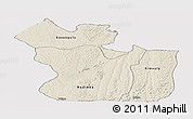 Shaded Relief Panoramic Map of Lukaya, cropped outside