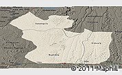 Shaded Relief Panoramic Map of Lukaya, darken