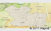 Shaded Relief Panoramic Map of Lukaya, physical outside