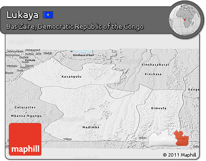 Silver Style Panoramic Map of Lukaya