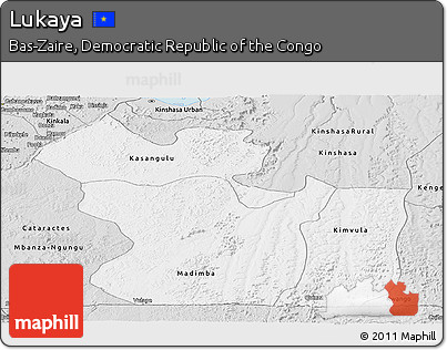 Silver Style Panoramic Map of Lukaya