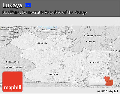 Silver Style Panoramic Map of Lukaya
