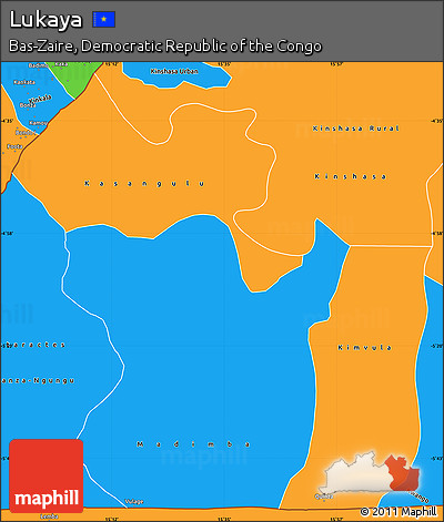 Political Simple Map of Lukaya