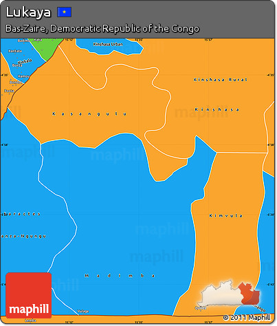 Political Simple Map of Lukaya