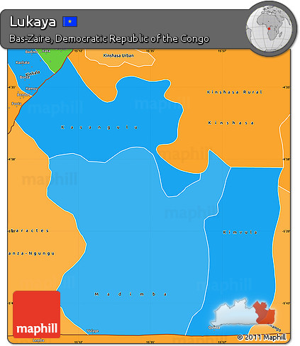 Political Shades Simple Map of Lukaya