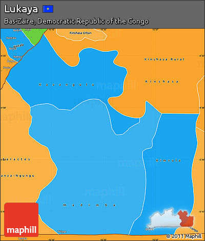 Political Shades Simple Map of Lukaya