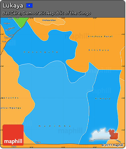 Political Shades Simple Map of Lukaya