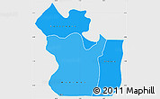 Political Shades Simple Map of Lukaya, single color outside
