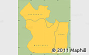 Savanna Style Simple Map of Lukaya, single color outside