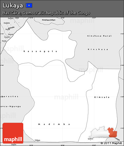 Silver Style Simple Map of Lukaya
