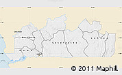 Classic Style Map of Bas-Zaire, single color outside