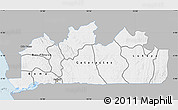 Gray Map of Bas-Zaire, single color outside