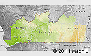 Physical Map of Bas-Zaire, desaturated