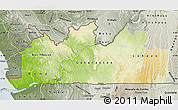 Physical Map of Bas-Zaire, semi-desaturated