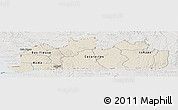 Shaded Relief Panoramic Map of Bas-Zaire, lighten, semi-desaturated