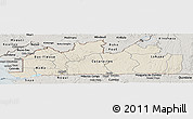 Shaded Relief Panoramic Map of Bas-Zaire, semi-desaturated